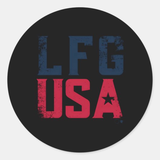 LFG USA USNT Spelers Vereniging Voetbal Ronde Sticker (Voorkant)