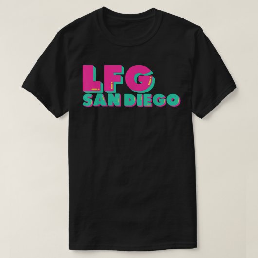 LFGSD Baseball fan San Diego Sports LFG SD T-shirt (Design voorkant)