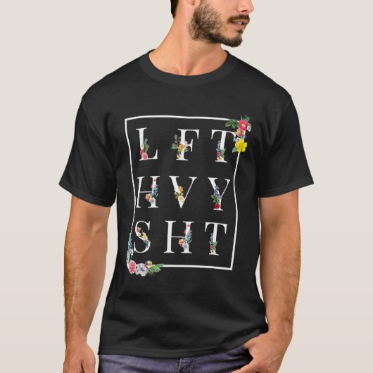 Lft Hvy Sht Grappige Mannen Gym Rat Workout Shirt (Voorkant)