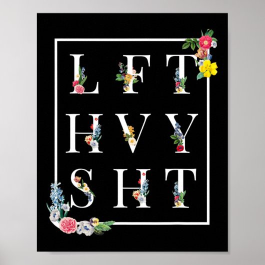 Lft Hvy Sht Grappige Mannen Gym Rat Workout Shirt Poster (Voorkant)