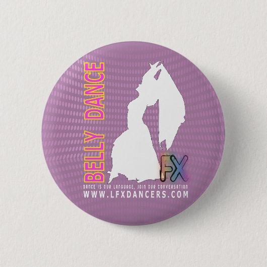 LFX Dancers Belly Dance Tribal Cabaret Fusion Ronde Button 5,7 Cm (Voorkant)
