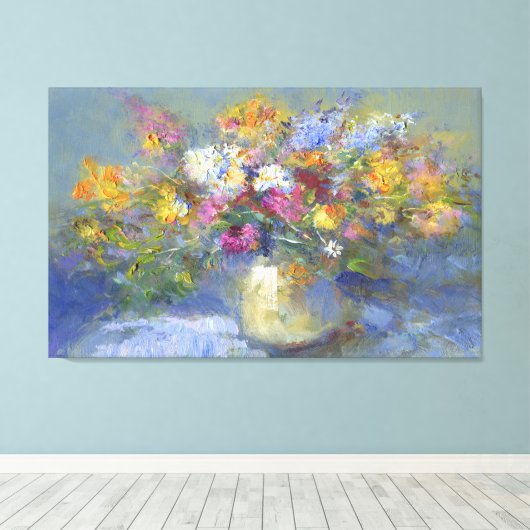 LG. Afbeelding voor Floral schilderen Canvas Afdruk (Insitu (Houten vloer))