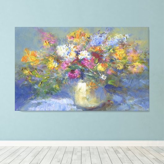 LG. Afbeelding voor Floral schilderen Canvas Afdruk (Insitu (Houten vloer))