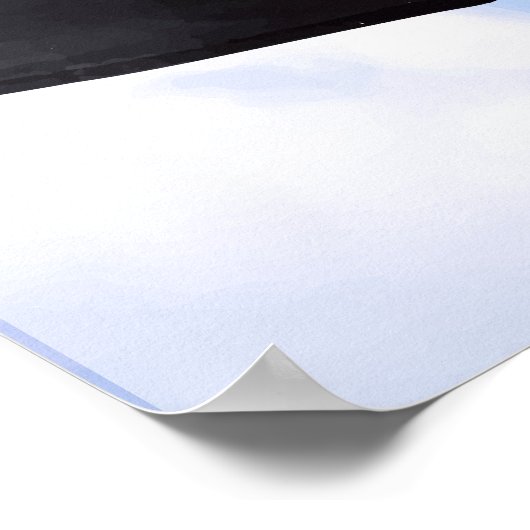 Lg Afstuderen - Aangepaste blauwe hemel binnenste  Poster (Hoek)