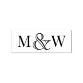 LG Ampersand Koppel Trouw 2 Initieel Monogram VCA Rubberstempel (Afrduk)