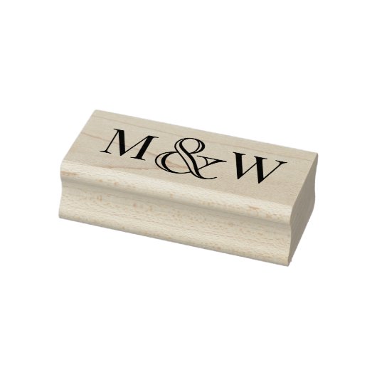 LG Ampersand Koppel Trouw 2 Initieel Monogram VCA Rubberstempel (Stempel)