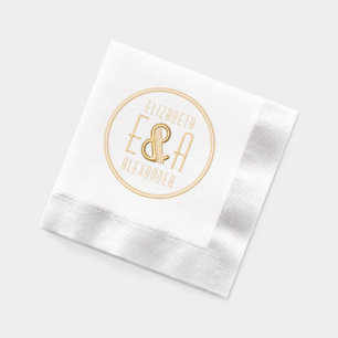 LG Art Deco 2F Ampersand Koppel 2 Initiele Namen R Folie Servetten