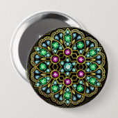 LG. Bling Broche / Pin voor de dames ... : ) Ronde Button 4,0 Cm (Voorkant /achterkant)