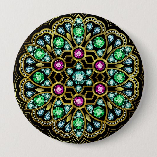 LG. Bling Broche / Pin voor de dames ... : ) Ronde Button 4,0 Cm (Voorkant)