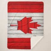 LG Canadese Vlag Verpakt in Liefde Sherpa Deken (Voorkant)