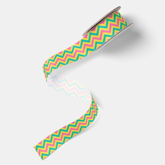 LG Chevron ZigZag Pattern Satijnen Lint (Achterkant)