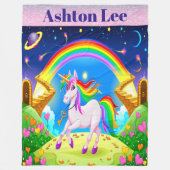 LG Eenhoorn Fleece Deken (Voorkant)