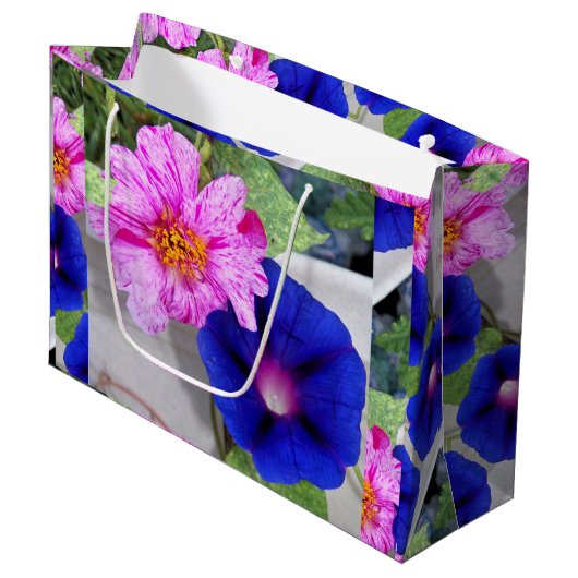 LG Geschenkzak Portulaca & Morning Glory Groot Cadeauzakje (Voorkant Gekanteld)