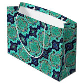 LG Gift Bag Azurite/Malachiet Geode Groot Cadeauzakje (Achterkant Gekanteld)