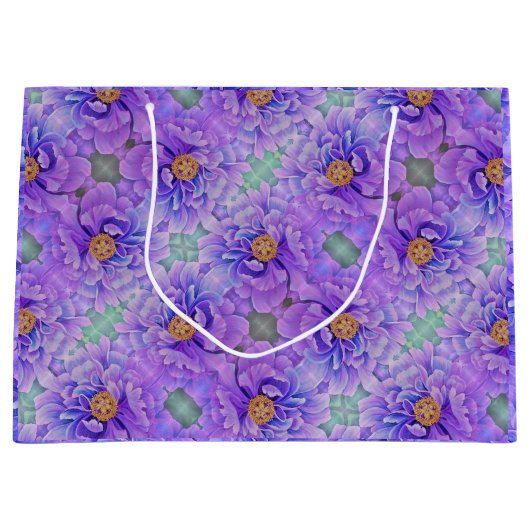 LG Gift Bag Lavendel Pioenrozen Groot Cadeauzakje (Voorkant)