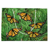 LG Gift Bag Monarch op Pine Boughs Groot Cadeauzakje (Achterkant)