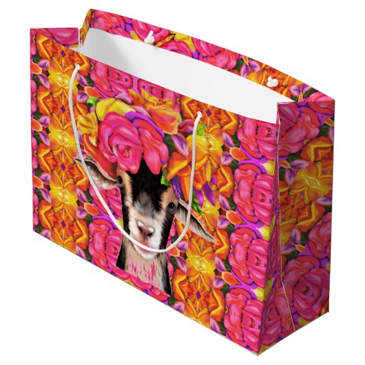 LG Gift Bag Posey the Goat Groot Cadeauzakje (Achterkant Gekanteld)