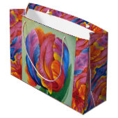 LG Gift Bag Regenboog Tulp #1 Groot Cadeauzakje (Achterkant Gekanteld)