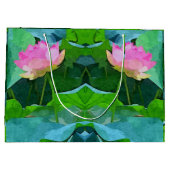 LG Gift Bag Roze Lotus Abstract Groot Cadeauzakje (Achterkant)