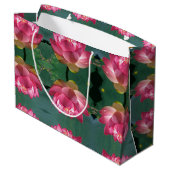 LG Gift Bag Roze Lotus Groot Cadeauzakje (Achterkant Gekanteld)