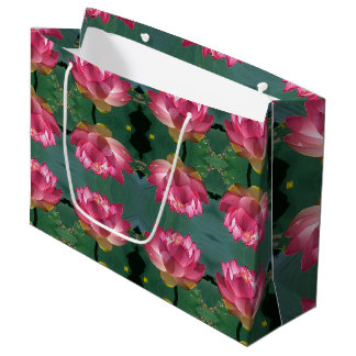 LG Gift Bag Roze Lotus Groot Cadeauzakje