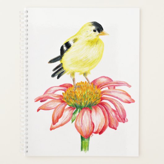LG Planner Goldfinch op Coneflower (Voorkant)