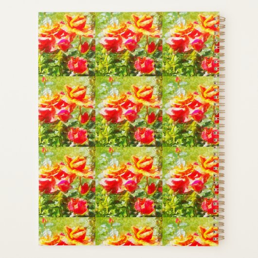 LG Planner Oranje Rozen (Achterkant)