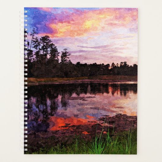 LG Planner Zonsondergang bij de Vijver (Voorkant)