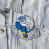 Lg. Pray for Peace for Ukraine Ronde Button 7,6 Cm (In situ)