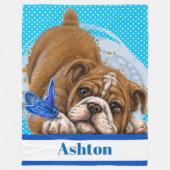 Lg Precious Bulldog Fleece Blanket (Voorkant)