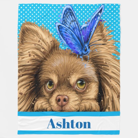 Lg Precious Chihuahua Fleece Blanket (Voorkant)