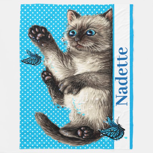 Lg Precious Kitten Fleece Blanket (Voorkant)