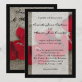 LG Rode rozenblaadjes op zandstrand bruiloft Kaart (Voorkant / Achterkant)