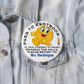 LG. School Hall - HALL PASS Ronde Button 4,0 Cm (In situ)