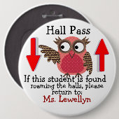 LG. School Hall Pass / Button door SRF (Voorkant /achterkant)