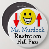 LG. School Hall Pass / Button door SRF (Voorkant /achterkant)