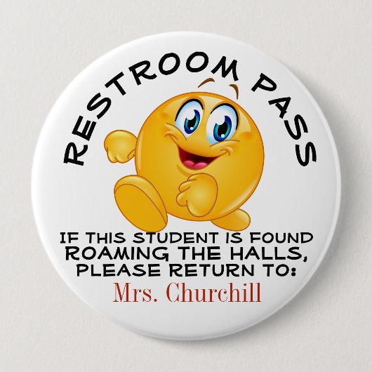 LG. schoolkamerpas Ronde Button 4,0 Cm (Voorkant)