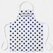 Lg Stippenpatroon DIY Kleuren Navy Wit SV Schort (Voorkant)