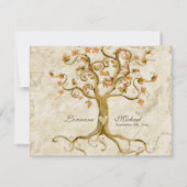 LG Swirl Boomwortels Antiek Taan RSVP Antwoord (Achterkant)