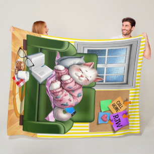 LG WE LOVE YOU Kitten FLEECE DEKEN