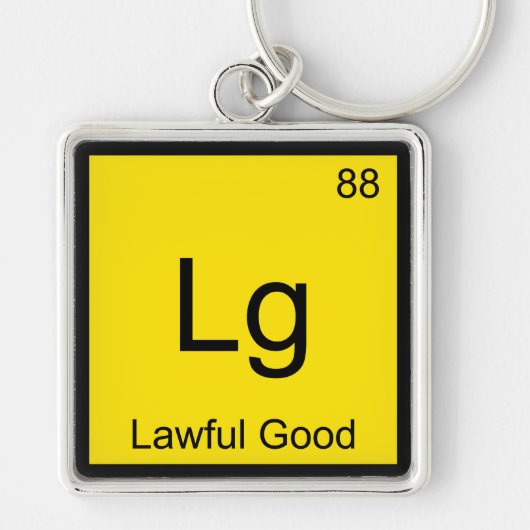 Lg - Wettig Goed Chemie Element Symbool Grappige T Sleutelhanger (Voorkant)