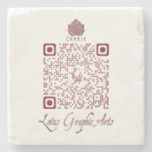 LGA QR-code Stenen Onderzetter (Voorkant)