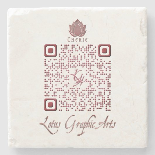 LGA QR-code Stenen Onderzetter (Voorkant)