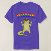 LGB Bearded Dragon Gay Pride Rainbow LGBQ Cute Gif T-shirt (Design voorkant)