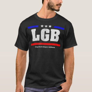 LGB Long Beach Airport laat het vliegen met patrio T-shirt