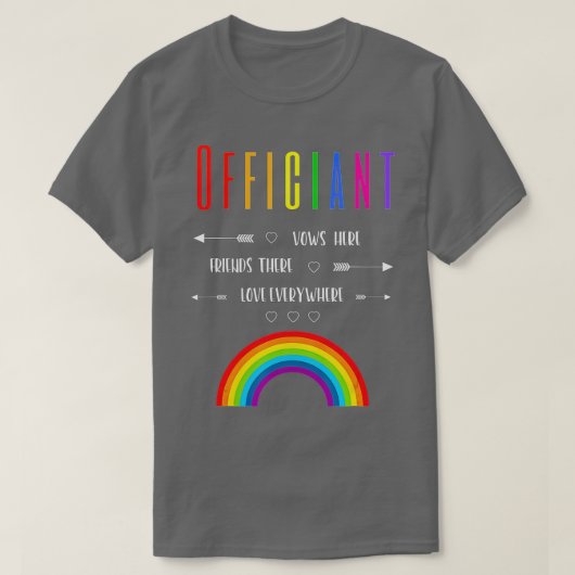 LGB Love Anywhere Wedding Officier T-shirt (Design voorkant)