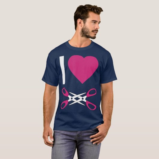 LGB Pride Lesbian I Love Scissor Funny Gift T-shirt (Voorkant volledig)