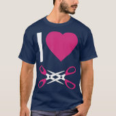 LGB Pride Lesbian I Love Scissor Funny Gift T-shirt (Voorkant)