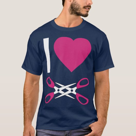 LGB Pride Lesbian I Love Scissor Funny Gift T-shirt (Voorkant)
