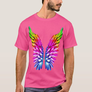 LGB Rainbow Wings Rainbow Gay Lesbian Pride Angel T-shirt